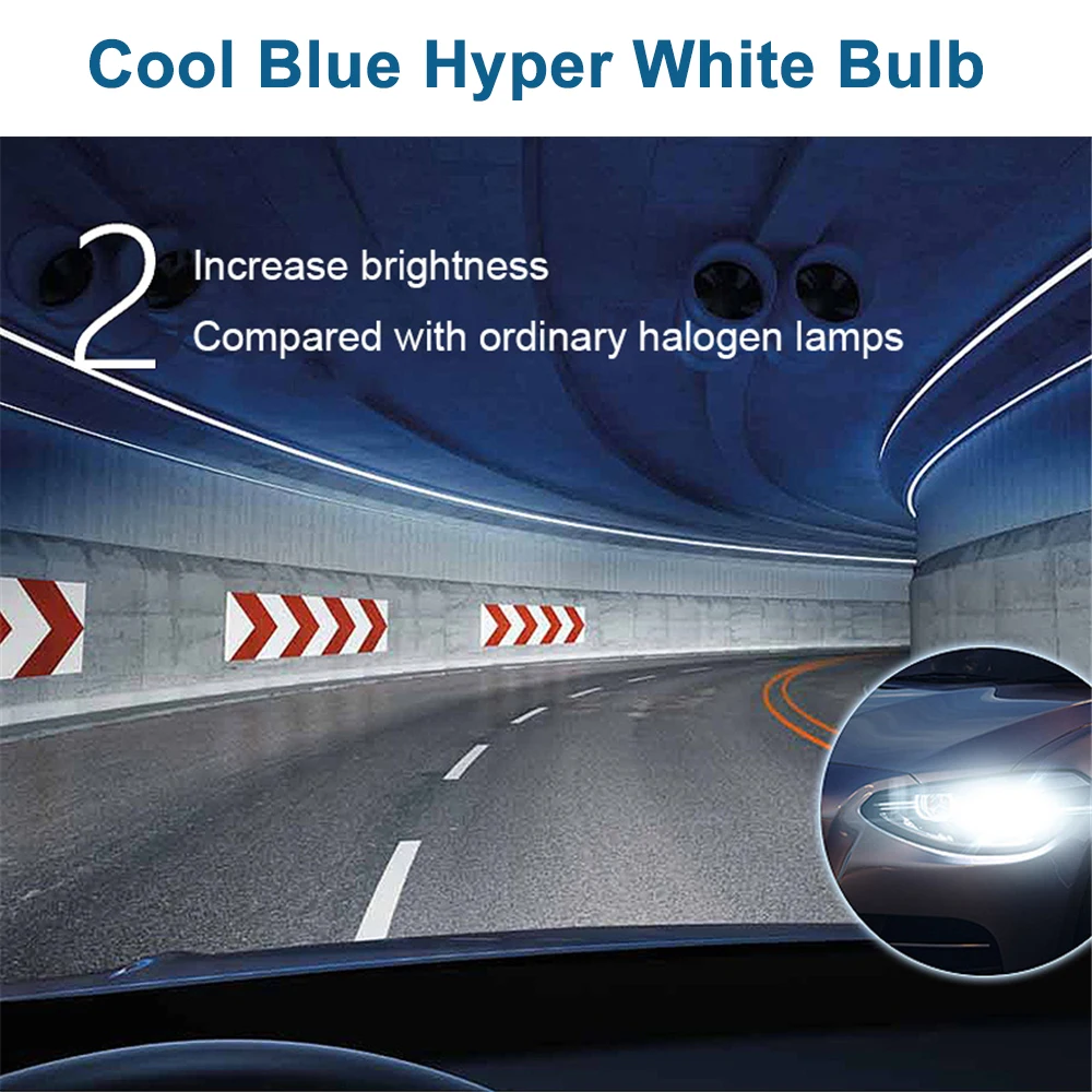 OSRAM H7 H4 H1 H11 HB3 9005 HB4 9006 COOL BLUE Hyper White Light Halogen Headlight Car Light Hi/Lo Beam 12V 55W 5300K Bulb(2PCS)