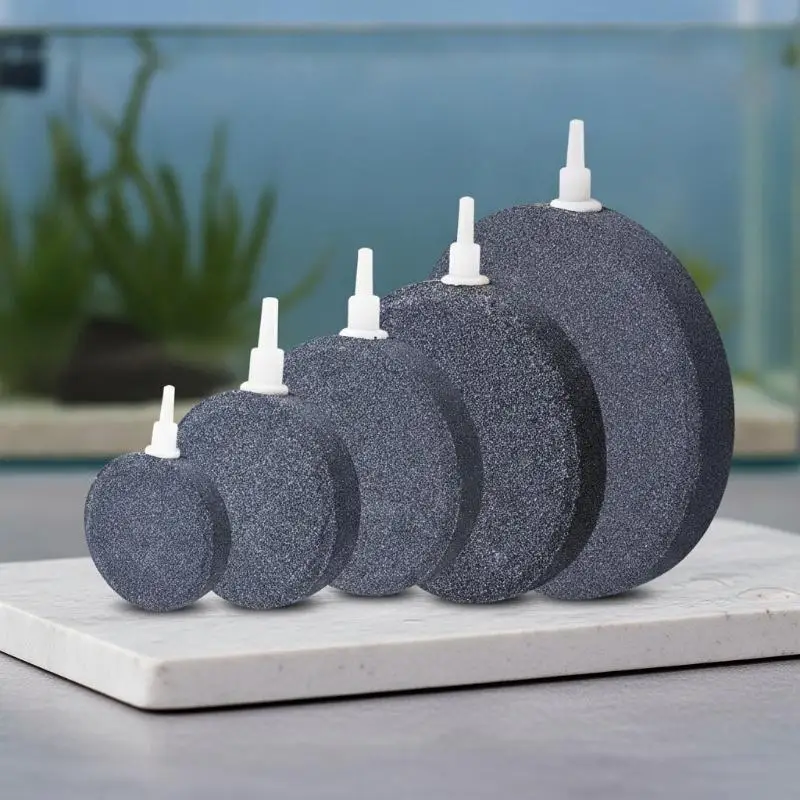 1Pc 4/6/8/10cm Aquarium Bubble Stone Round Practical Air Stone Aerator Hydroponic Oxygen Plate Fish Tank Aquarium Accessories