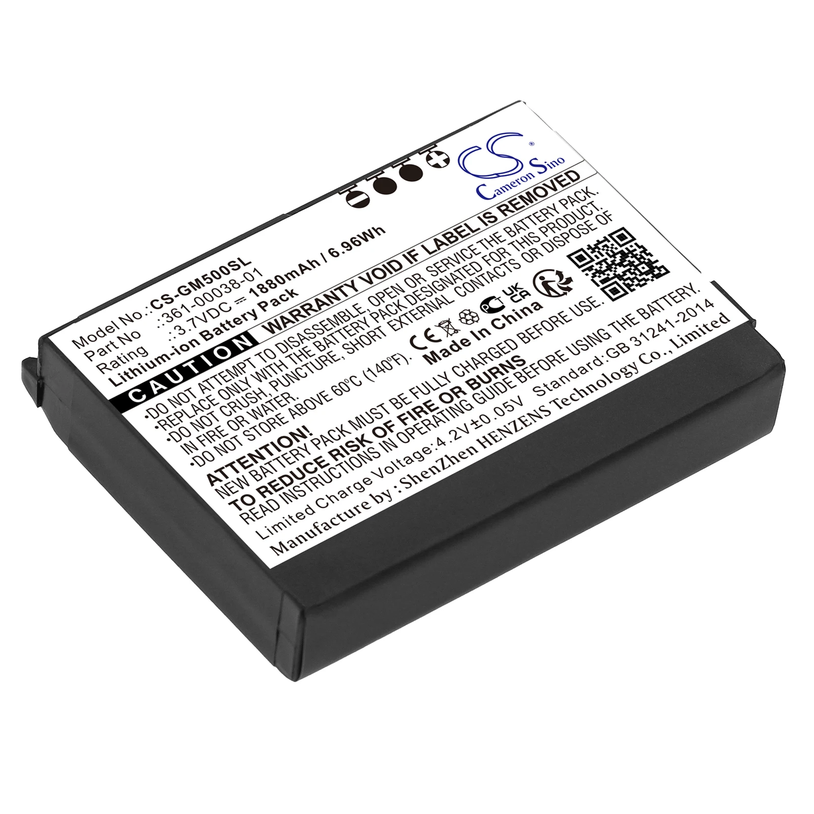 1880mAh 3.7V 6.96Wh GPS, Navigator Li-ion Battery for Garmin 361-00038-01 010-11143-00 Nuvi 500 Zumo 600 Zumo 650 Aera 510