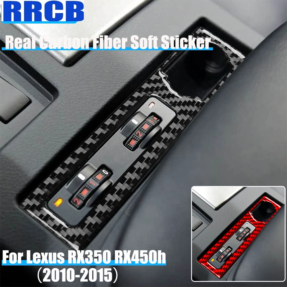 

Для Lexus RX350 RX450h 2012 2013 2014 2015 автомобильные аксессуары из настоящего углеродного волокна, вентиляция сиденья, панель управления, мягкая наклейка