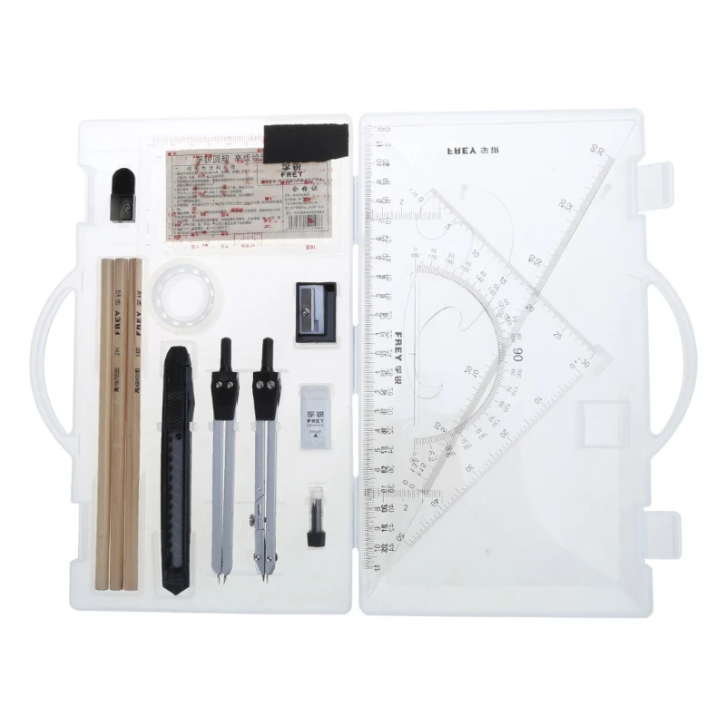 Professional Geometry Set Geometry Kit-for Student Drawing Tools,Drafting Supply