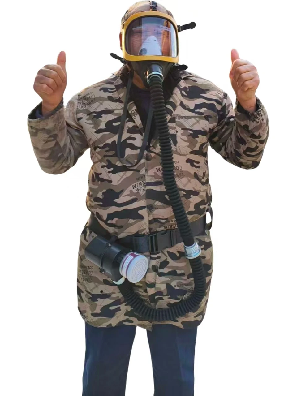 Protective Electric Constant Flow Supplied Air Fed Full Face Gas Mask Respirator System respirator Mask Workplace Safety Supplie