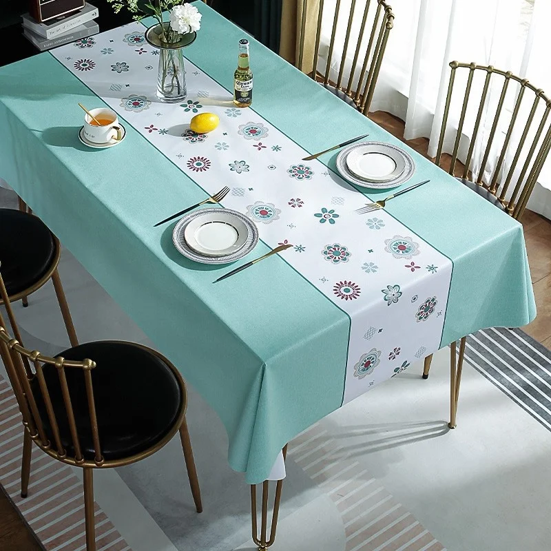 Party photo decorating tea table tablecloth square rectangular tablecloth kitchen simple tablecloth