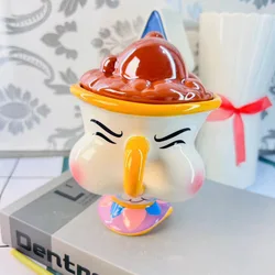 Beauty And The Beast Mug Creative 3D Cartoon Chip Ceramic Cup Large Capacity Kawaii Chip Tea Coffee Mug With Lid Decor