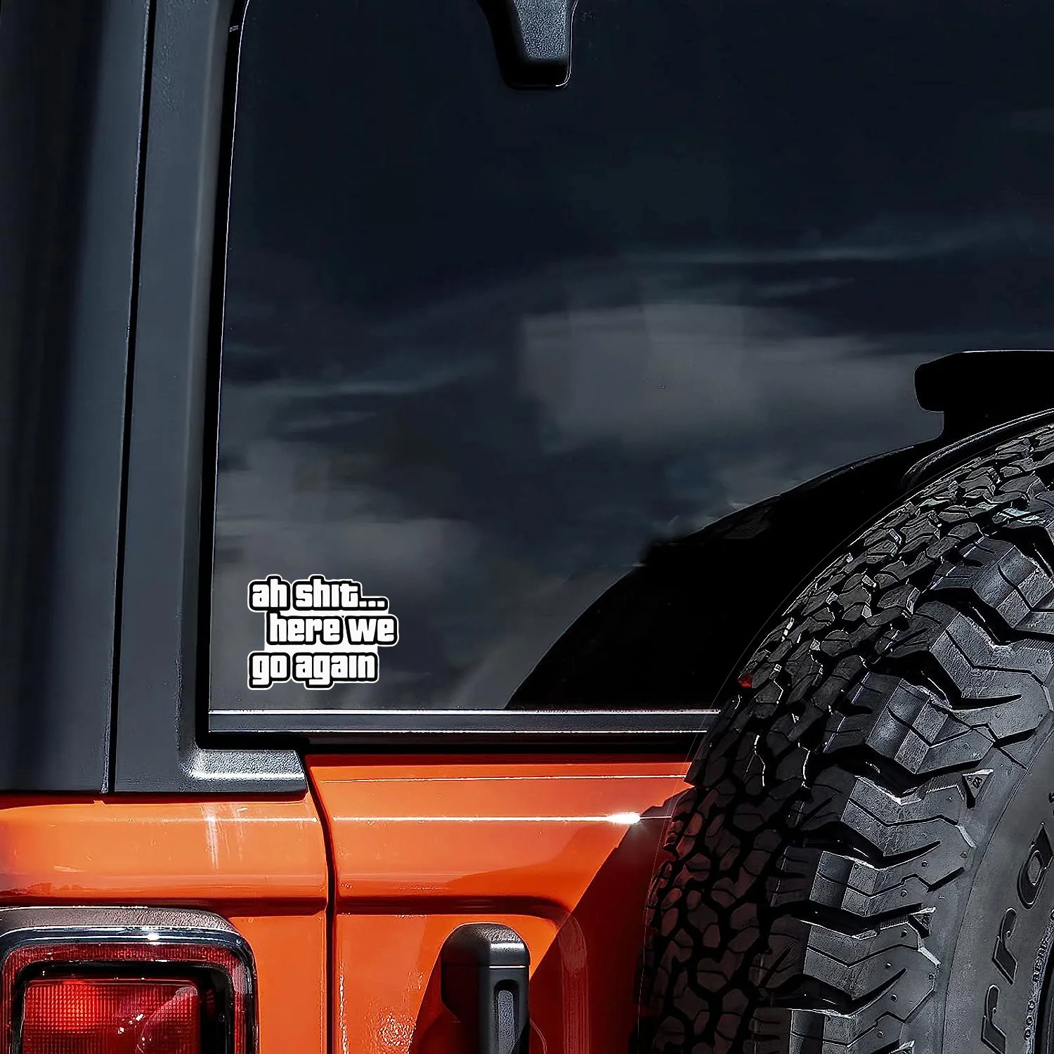 Humorous Bold Text Slogan Vinyl Sticker Waterproof Decal for Bicycle Car Window Decoration Accessories
