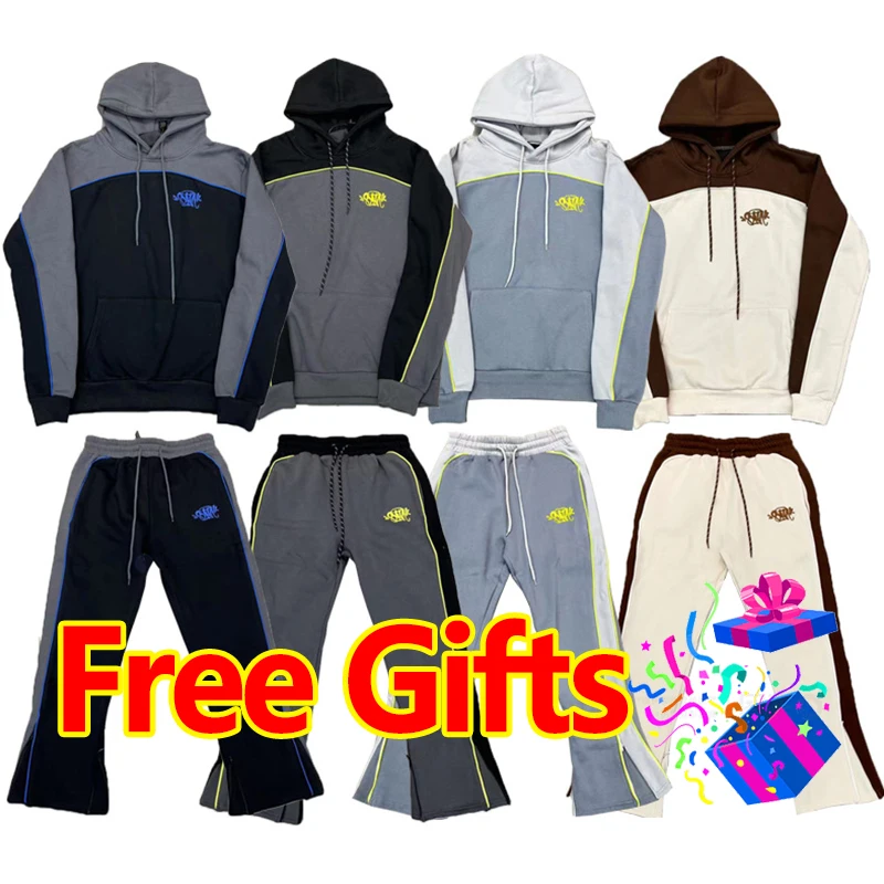 Syna World Hoodie and Sweatpants Set High Quality Embroidery Harajuku Streetwear Synaworld Tracksuits for Men