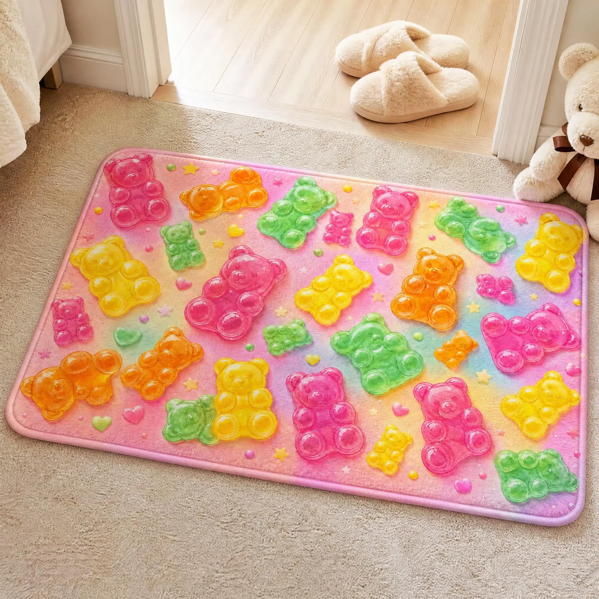 Alfombra de suelo estilo Gimme Gummy, adecuada para decorar salas de estar y entradas de dormitorios, un regalo navideño único