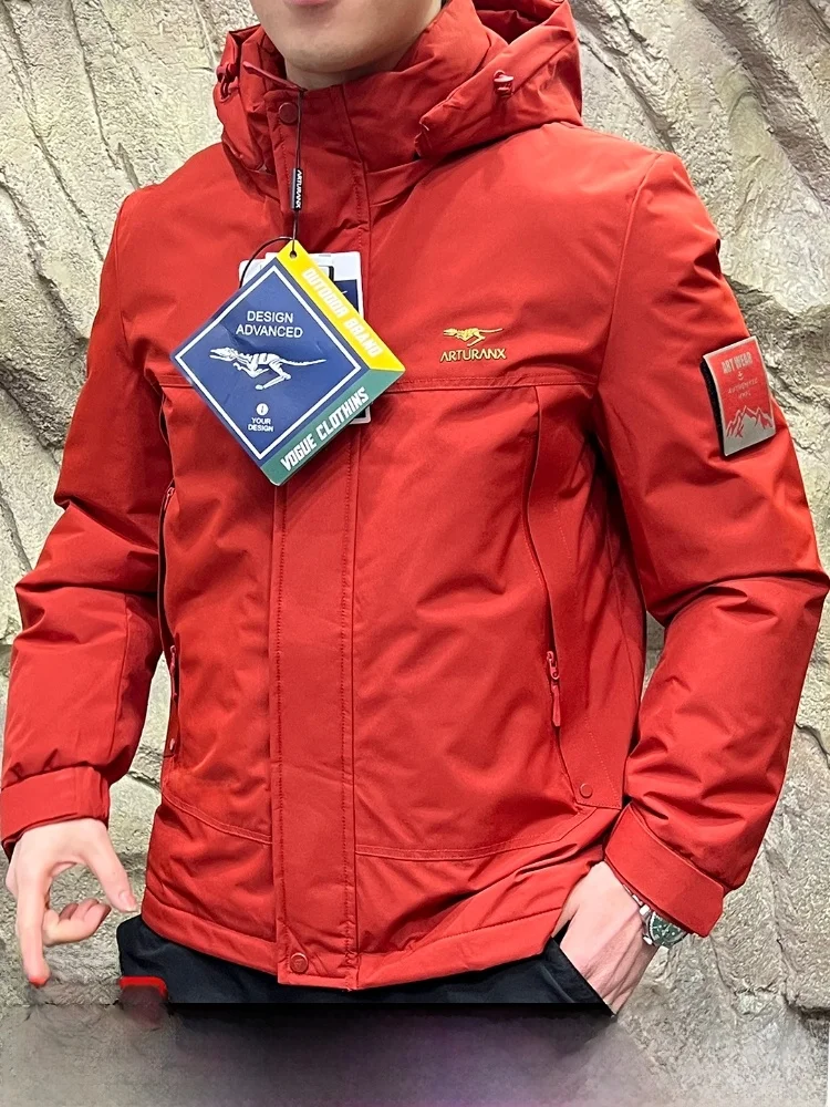 Outdoor aphene Heating Waterproof Windproof Winter Cotton Jaet ex Warmth Technology Bla Stone Youth Stand Fit Coat