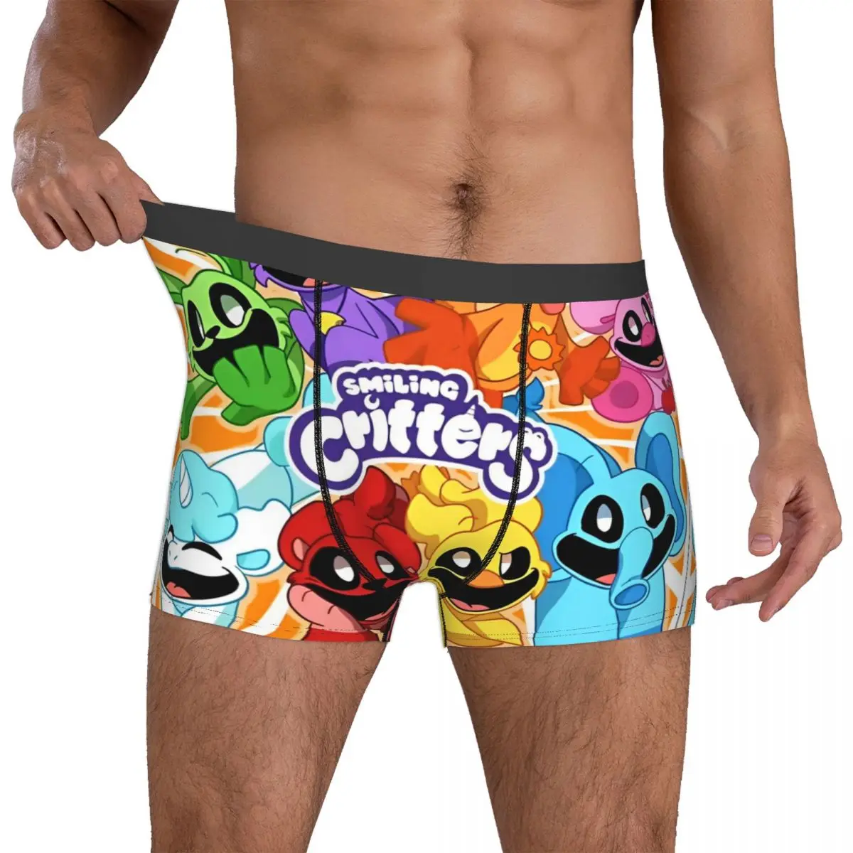 Novelty Boxer CatNap Cartoon Shorts Panties Briefs Men's Underwear Polyester Underpants for Male