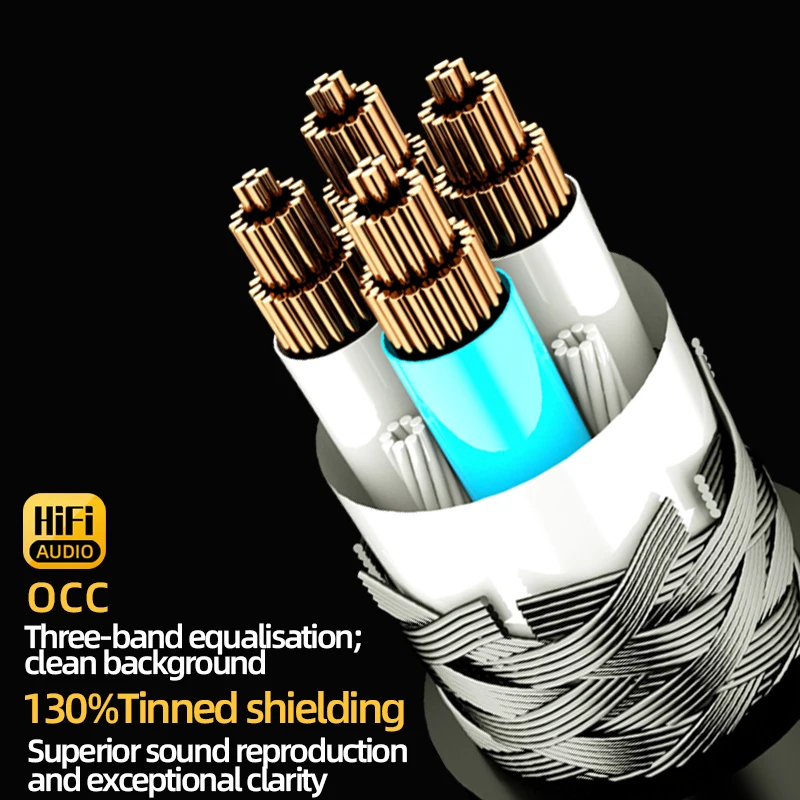 ATAUDIO HiFi USB C to 2XLR Audio Cable Hi-end OCC Core Type-C to 2XLR Male/Female Cable for Phone Amplifier