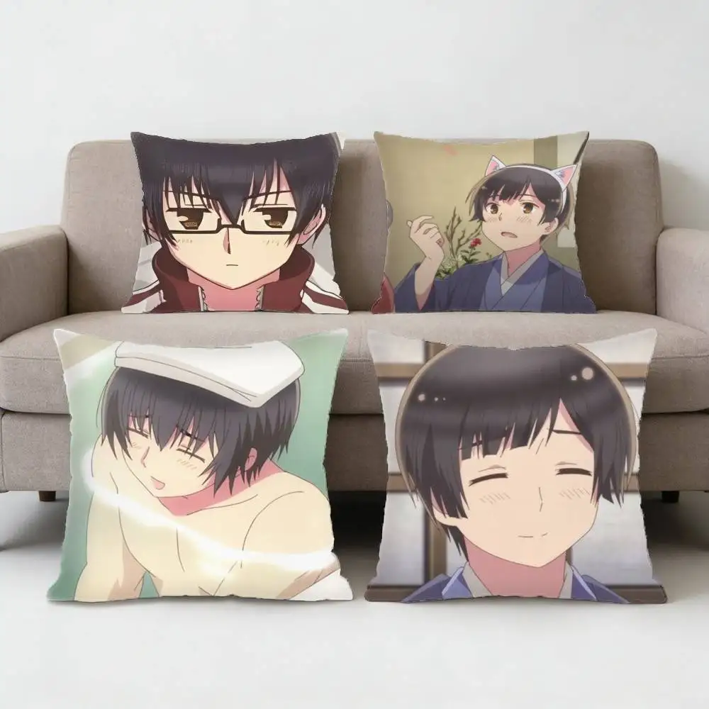 

Anime Hetalia World Stars Honda Kiku Pillow Case Sofa Living Room Bedroom Headboard Backrest Cushion Square Cushion Nap Time