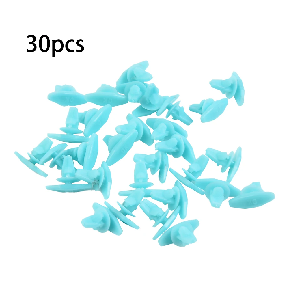 30pcs For Honda Car Clips Fastener Door Weather Strip Molding Clips Retainer #91568-TR0-003 For Civic For CR-V Nylon Car Clamps