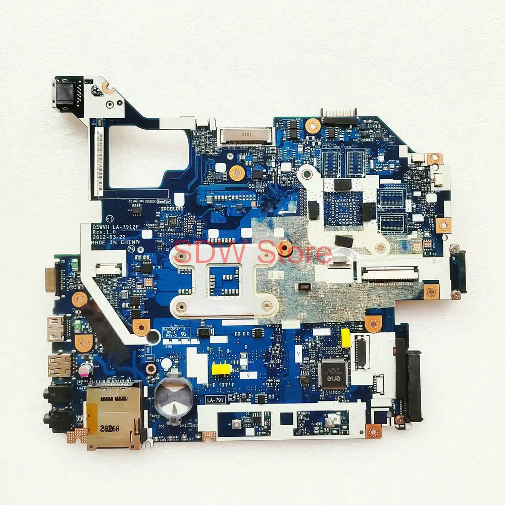 For Acer Aspire E1-571G V3-571G V3-571 Laptop Motherboard Q5WVH LA-7912P Q5WV1 LA-7912P Main board HM70 DDR3 Free CPU