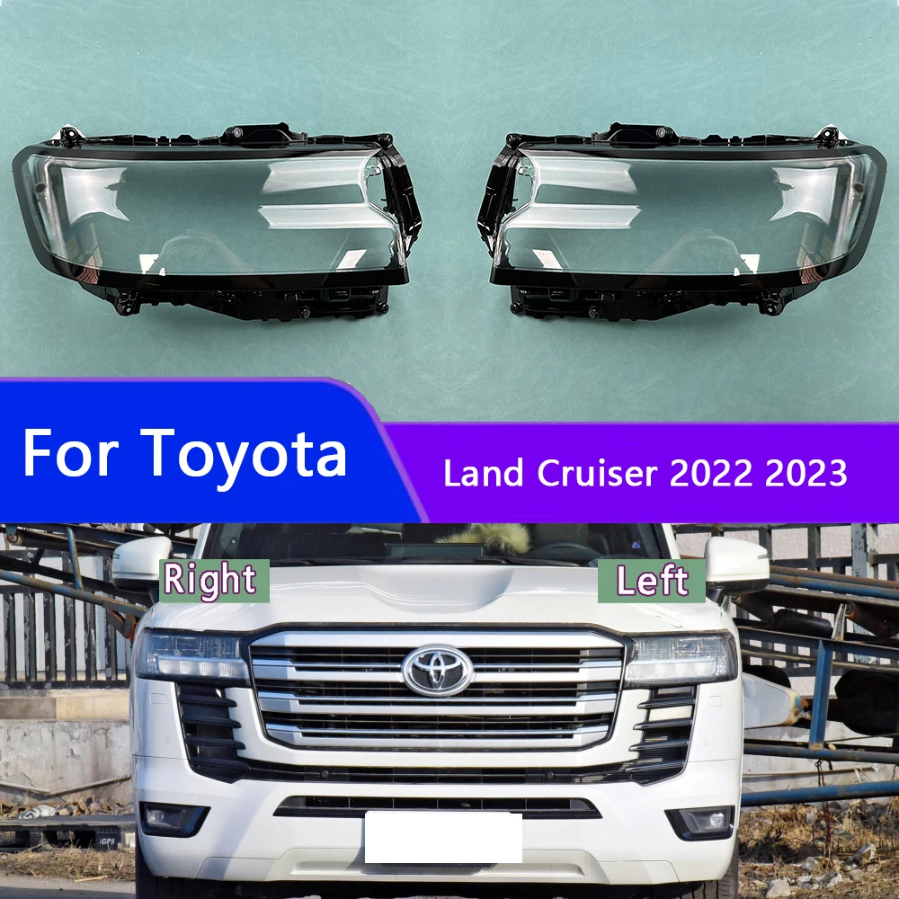 

For Toyota Land Cruiser 2022 2023 Headlamp Cover Transparent Lamp Shade Headlight Shell Plexiglass Replace Original Lampshade
