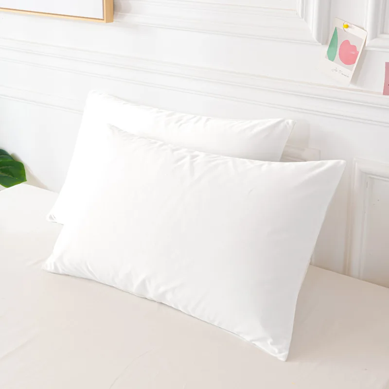 1pc Solid Color Pillow Cover 20 in x 30 in (50x76cm) Rectangular White Pillowcase Bedding Pillow Case