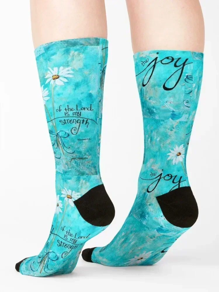 جوارب The Joy of the Lord is my Strength من Jan Marvin Socks Halloween Happy Running الملونة للرجال والنساء #4
