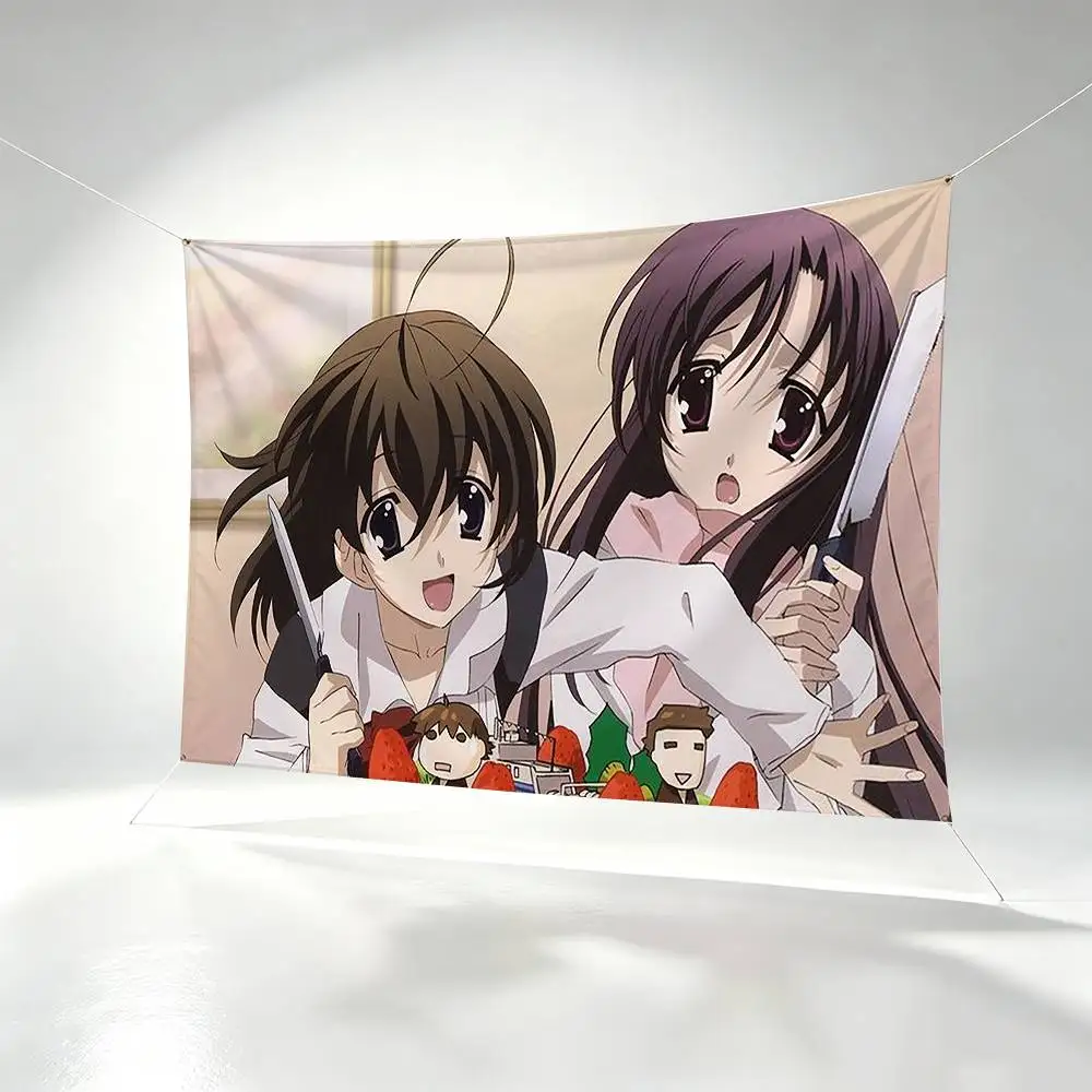 Katsura K-Kotonoha School Days  Flags Wall Hanging Background Art Banner for Bedroom Home Outdoor Decor