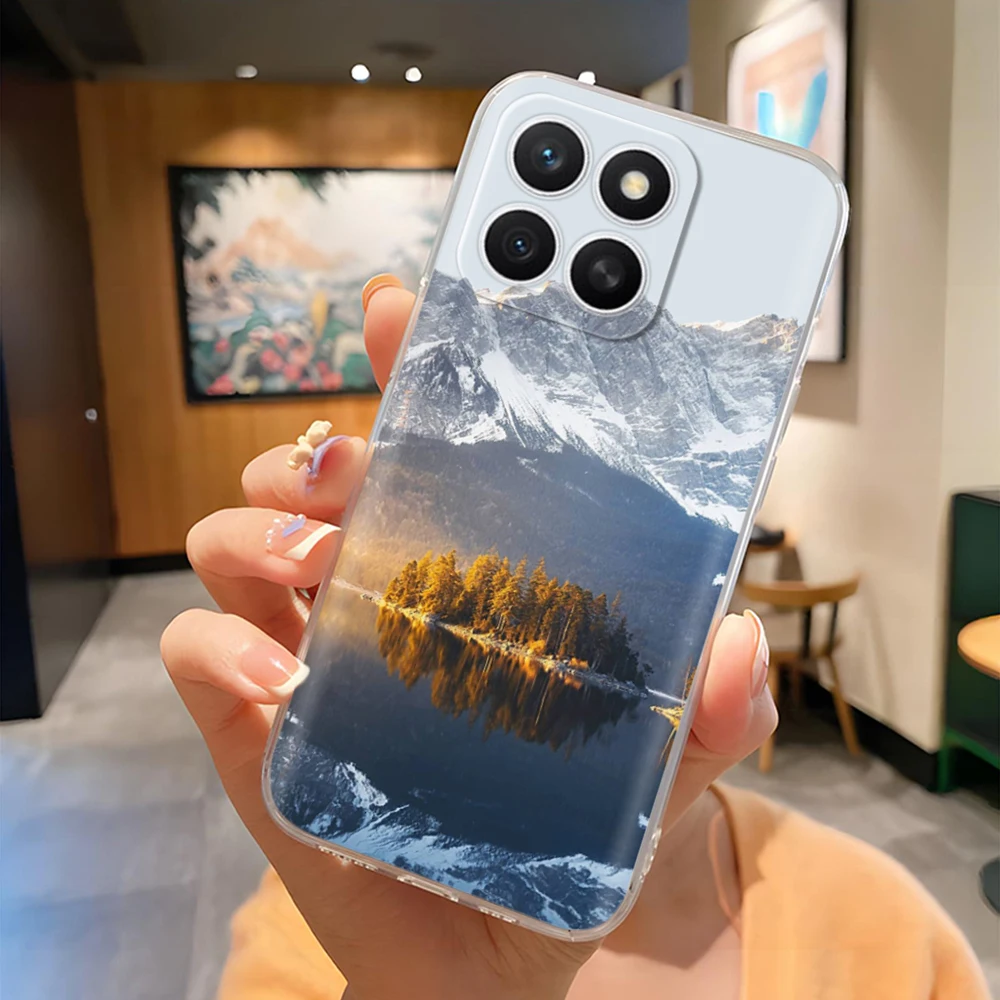 غطاء مقاوم للصدمات لهاتف Honor X8C 4G حافظة مطلية على شكل حيوانات لهاتف Honor X8C حقيبة هاتف ناعمة شفافة من السيليكون غطاء خلفي لهاتف Honor X 8 C