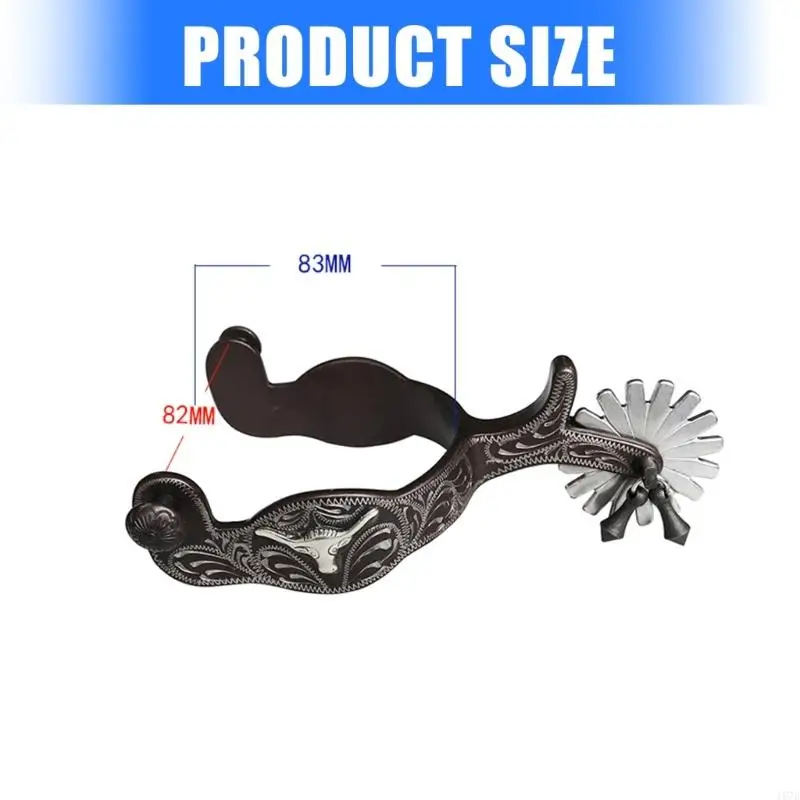 الحذاء الحصان تحفيز يدوي ديكور مع العتاد Western Cowboy Horse Spur Fool Horse Boot سهلة الاستخدام 157D