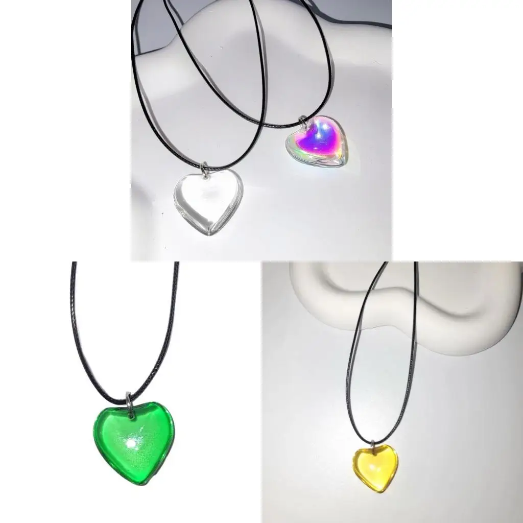 91AF Goth Loves Heart Clavicle Chain Women Girls Wedding Jewelry Party Birthday Gift