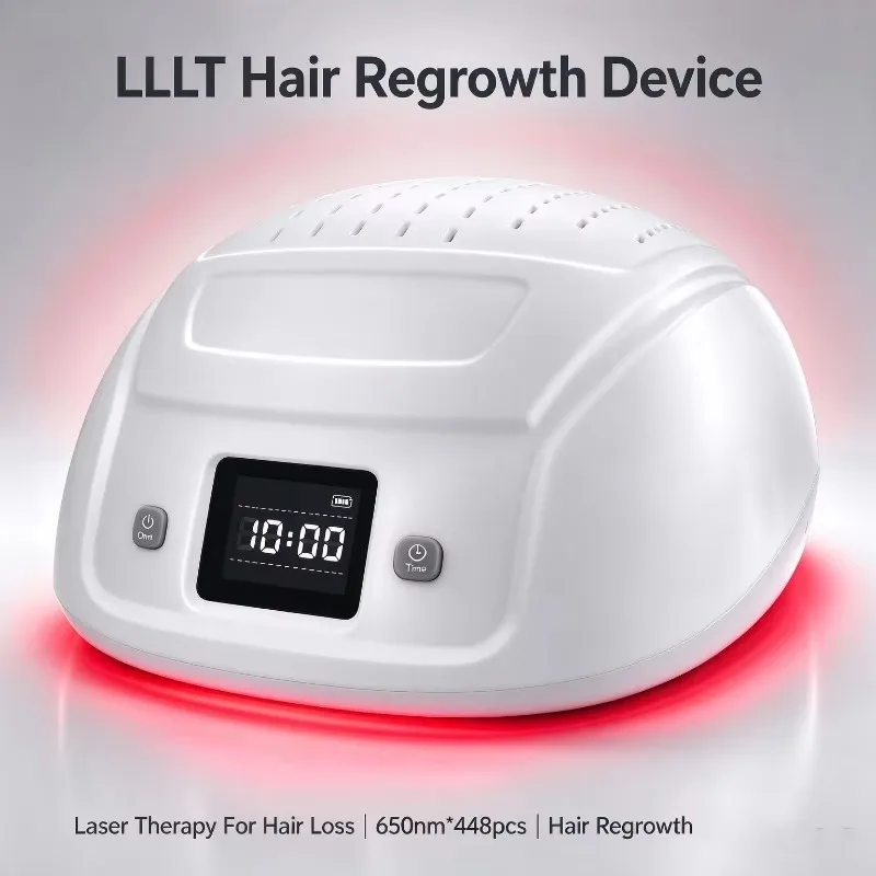 GOVW Laser Hair Growth Cap Laser Hair Therapy Cap Red Light Therapy Helmet 650nm 448 Diodes LLLT for Hair Thinning Dandruff Pro