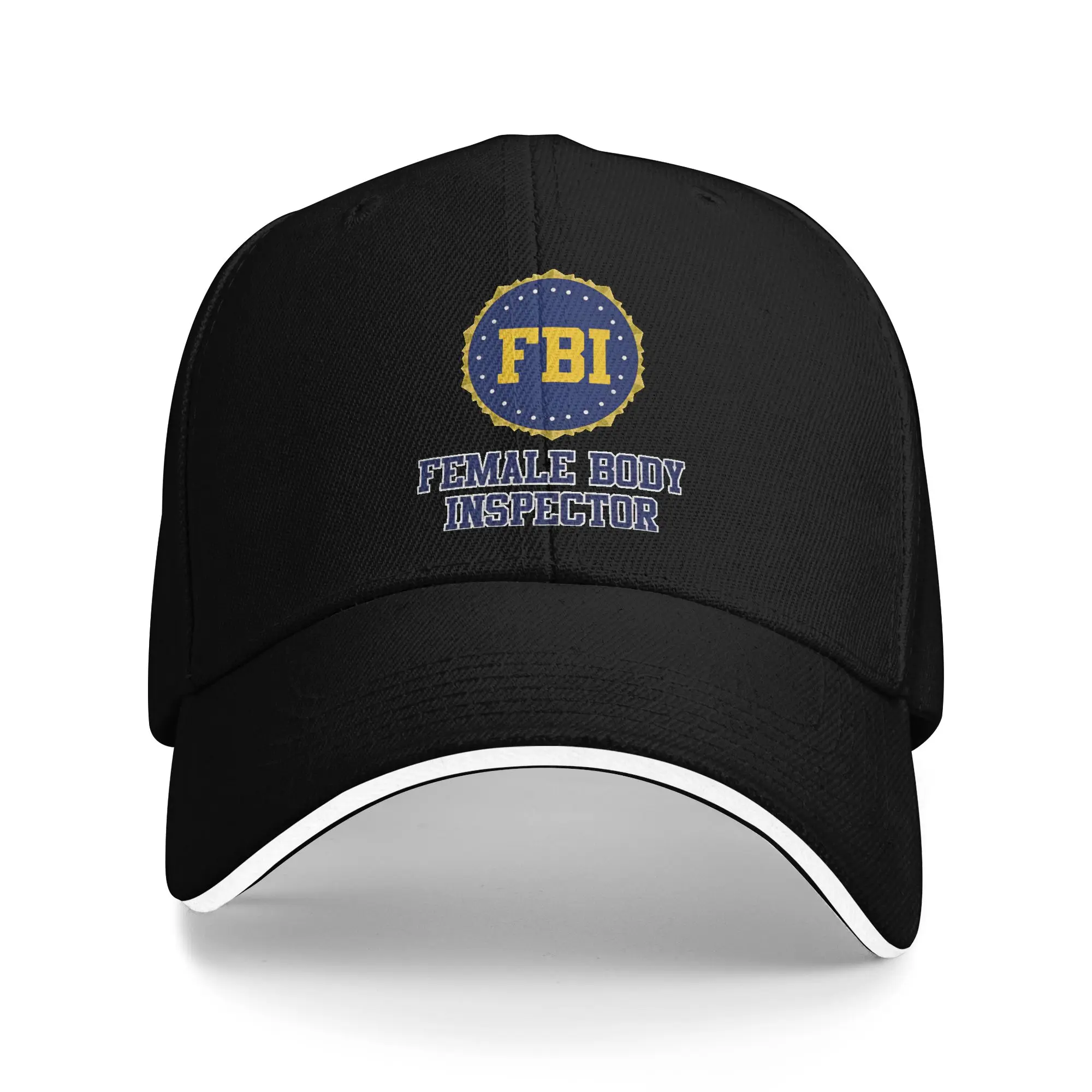 FBI Badge Female Body Inspector Meme Sun Baseball Cap  Spring Streetwear Hip Hop Hats For Couple Kpop Rock Baseball Caps