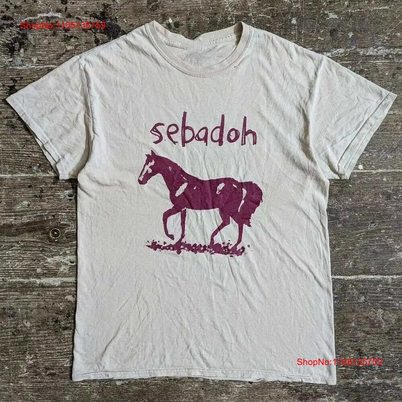Sebadoh Horse T Shirt Cotton Classic S 5XL vintage lavato Casual homme Moda confortevole Abiti firmati morbidi Versatile