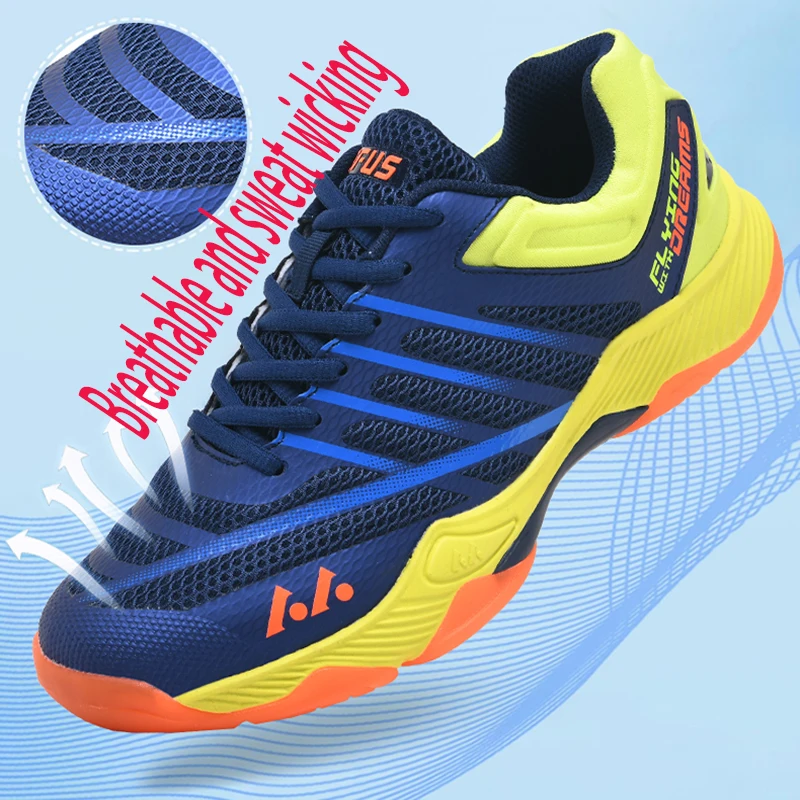 Nieuwe tennisschoenen voor heren en dames, antislip, ademend, slijtvaste badmintontrainingsschoenen, tafeltennisschoenen, outdoor S