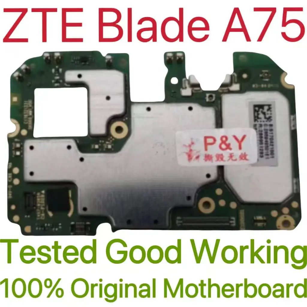 Placa base Original desbloqueada versión Global para ZTE Blade A75, placa de circuito probado, placa lógica principal para ZTE Blade A75