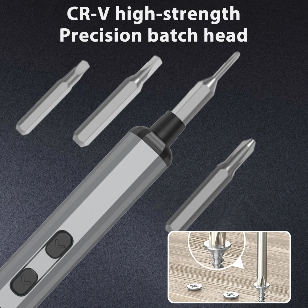 

Electric Precision Screwdriver Kit Type-C Rechargeable Repair Tools Magnetic Storage Precision Type-C Charging CR-V Steel