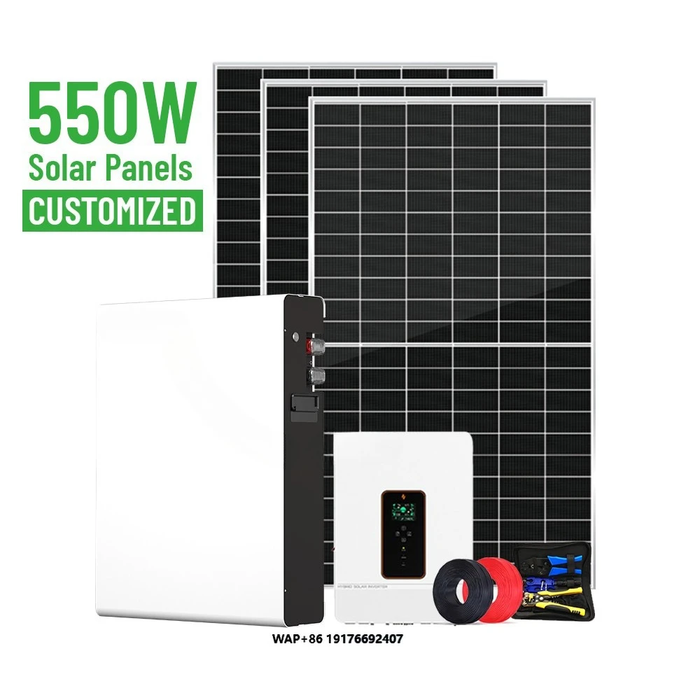 Complete 5kw to 30kw hybrid grid-connected solar panel kit 10kw 15kw 20kw 30kw ground system with controller