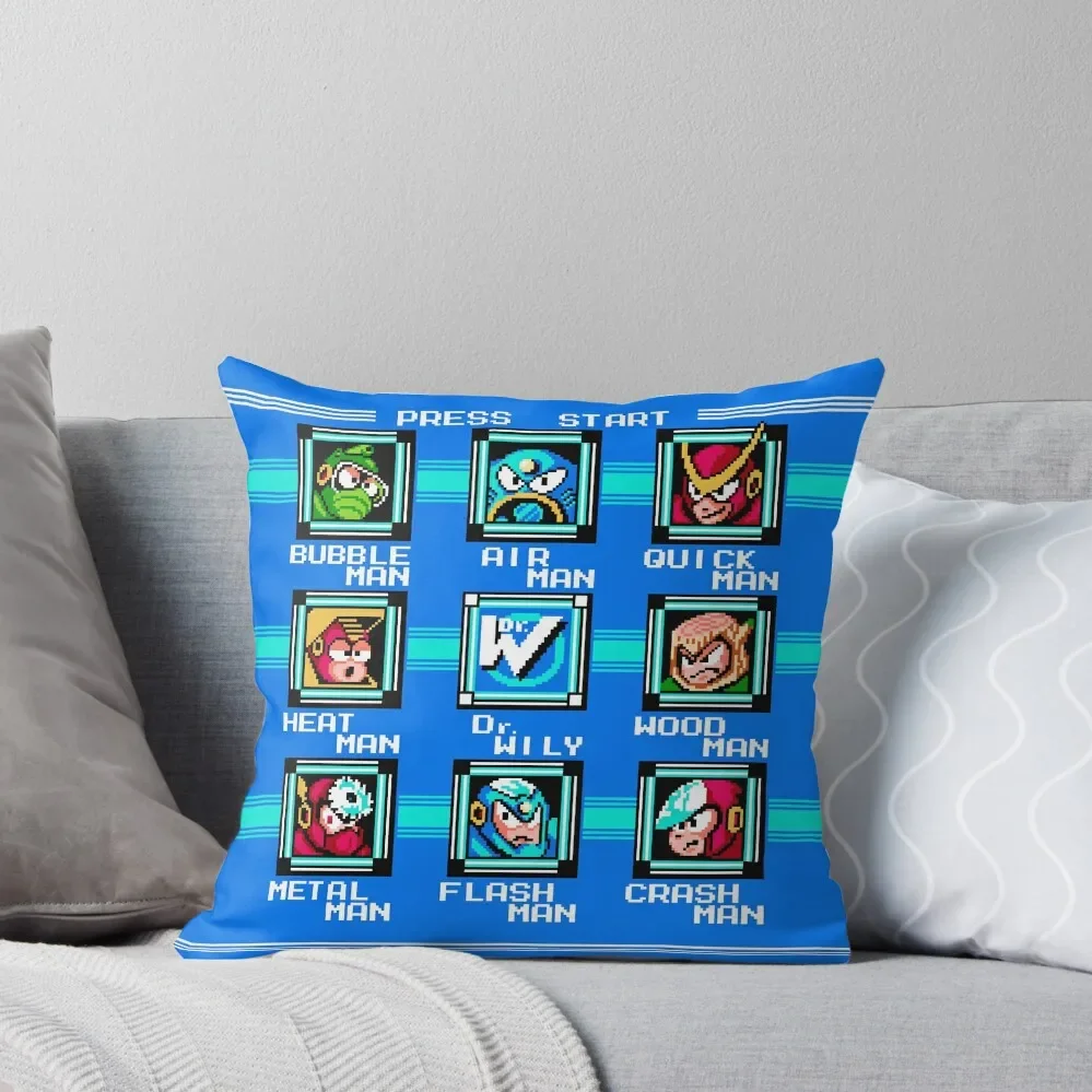 Megaman 2 stage select Throw Pillow Decorative Sofa Cushions luxury throw pillow covers pillow pillowcase