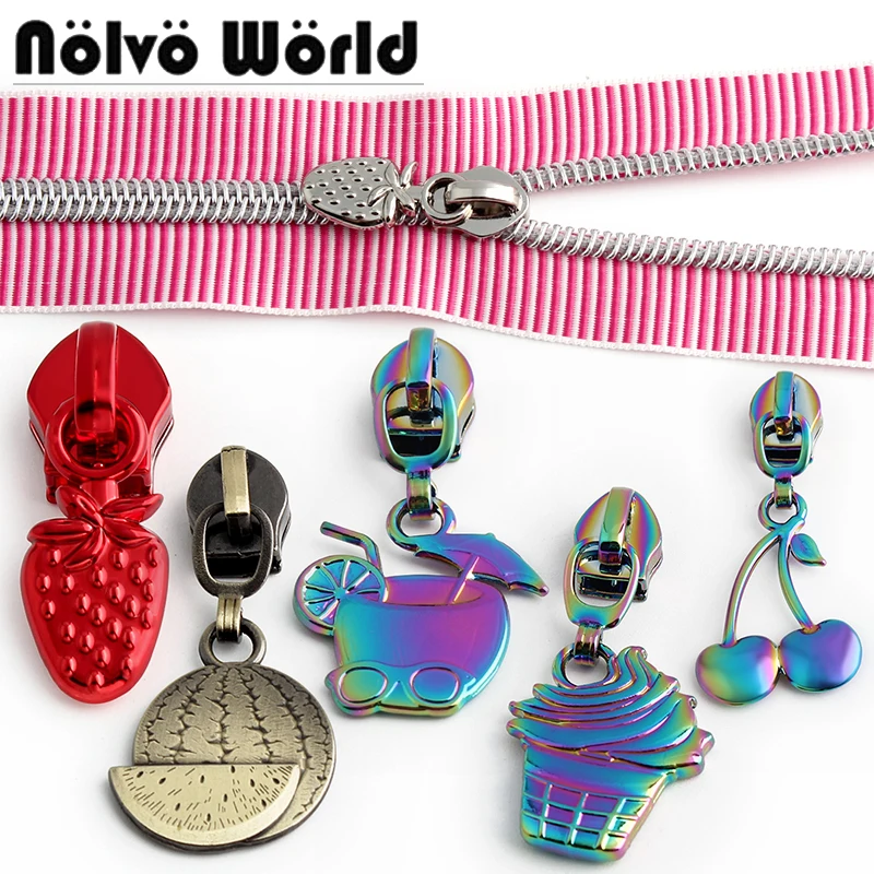 5/10/20Pcs 5# Zipper Slider for Nylon Zippers Tape Clothes Bags Purse Decor Zip Head Repair Kit Tailor Tool Sewing Accessories