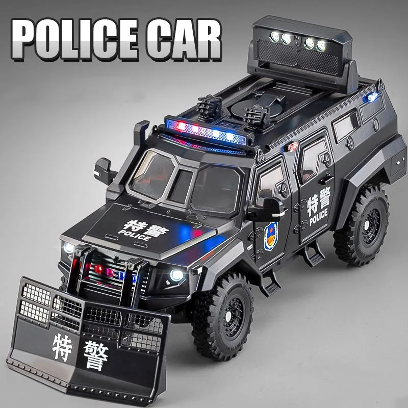 

1:24 Спинозавр Саблетоут, бронированный автомобиль, игрушечные модели, сплав, литой под давлением звук, свет, дверь, открытая амортизация, внедорожные автомобили для детей