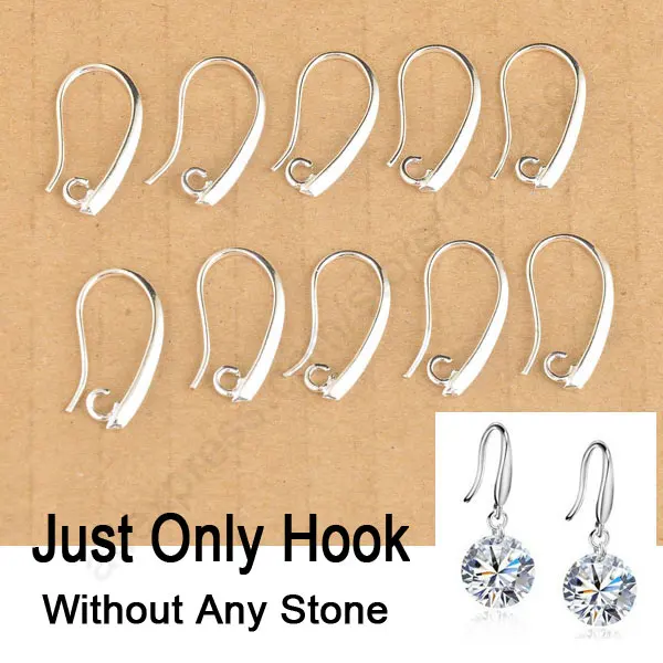 

100PCS Wholesale Lot 925 Sterling Silver Jewelry Findings 925 Sterling Silver Earring Pinch Hooks Earwire For Crystal Pearl