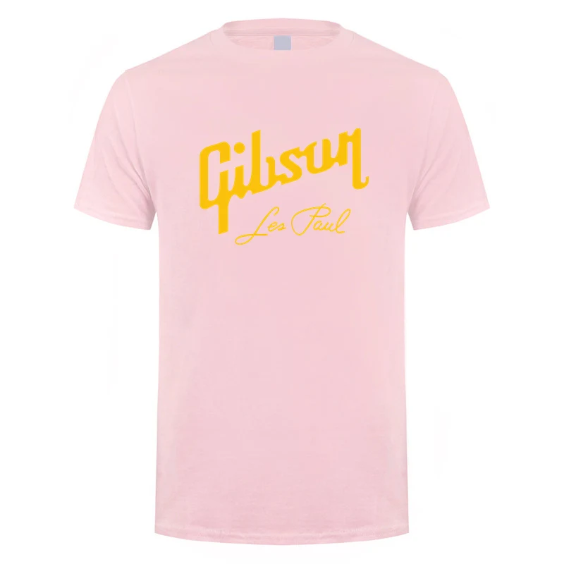 ギターギブソン Tシャツ夏の男性半袖コットン Tシャツギブソンレス