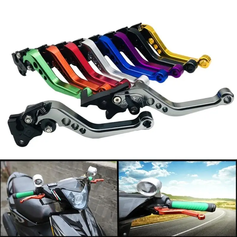 W8KF Aluminum Double Disc Brake Handle Lever Adjustable for Scooters Electric Bike 1Pair Motorcycle Replacement Accessories