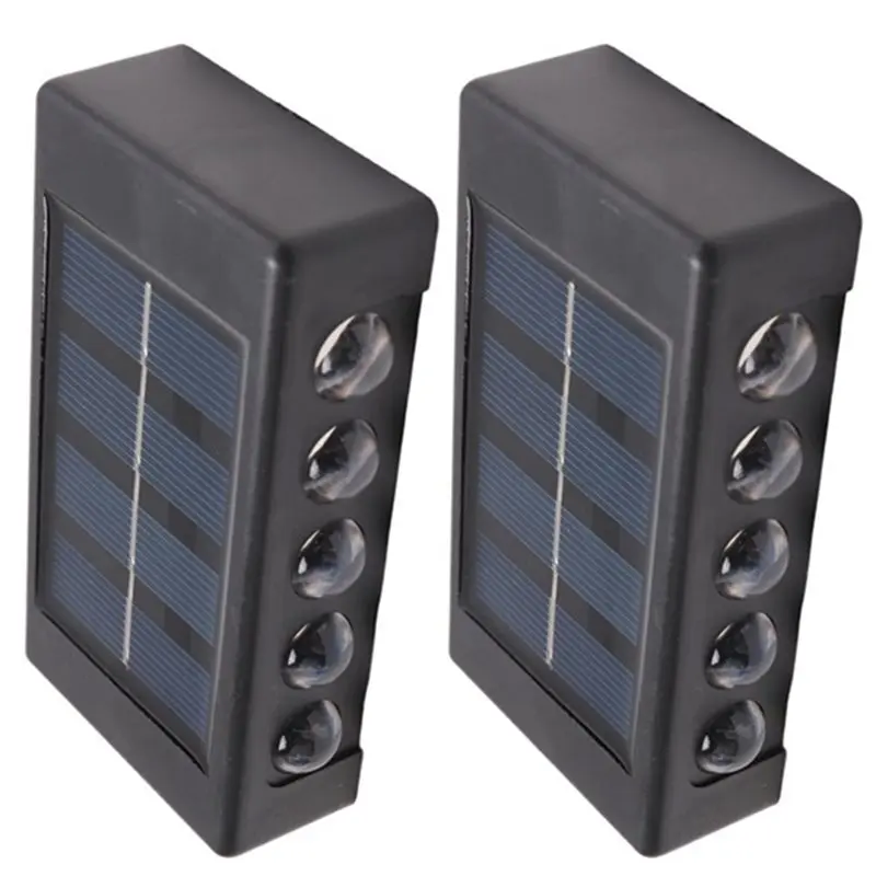 CYCLI-Wall Mounted Solar Light 2Pcs Waterproof Outdoor Garden Decorations Up Down Light Wall Washer Solar Lamp