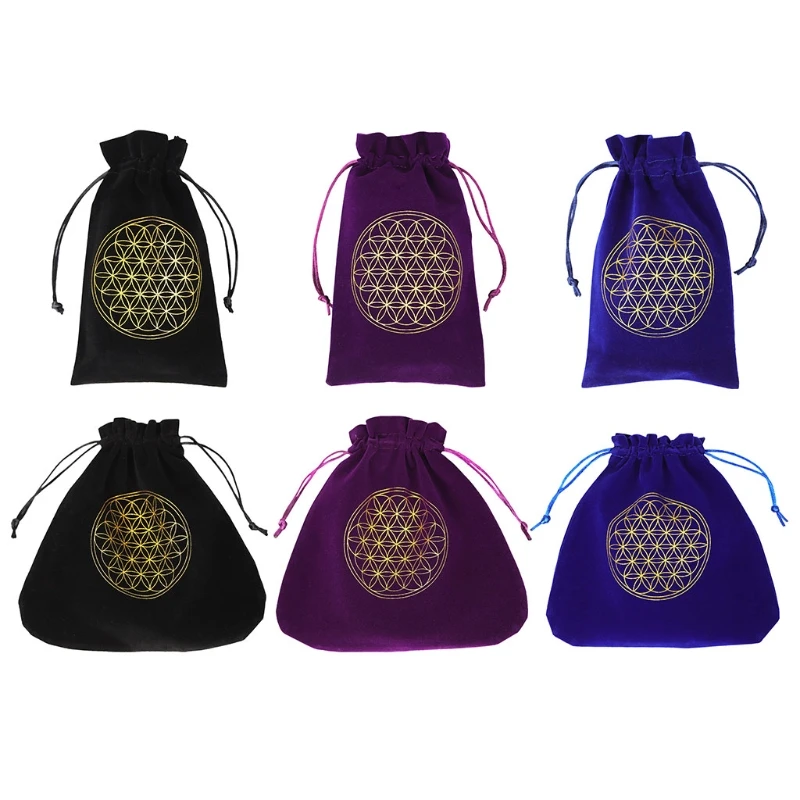 Space Organization and Storage Bag Toiletries for Key Candy Storage Home Bedroom Flower of Life Storage Bag Printing