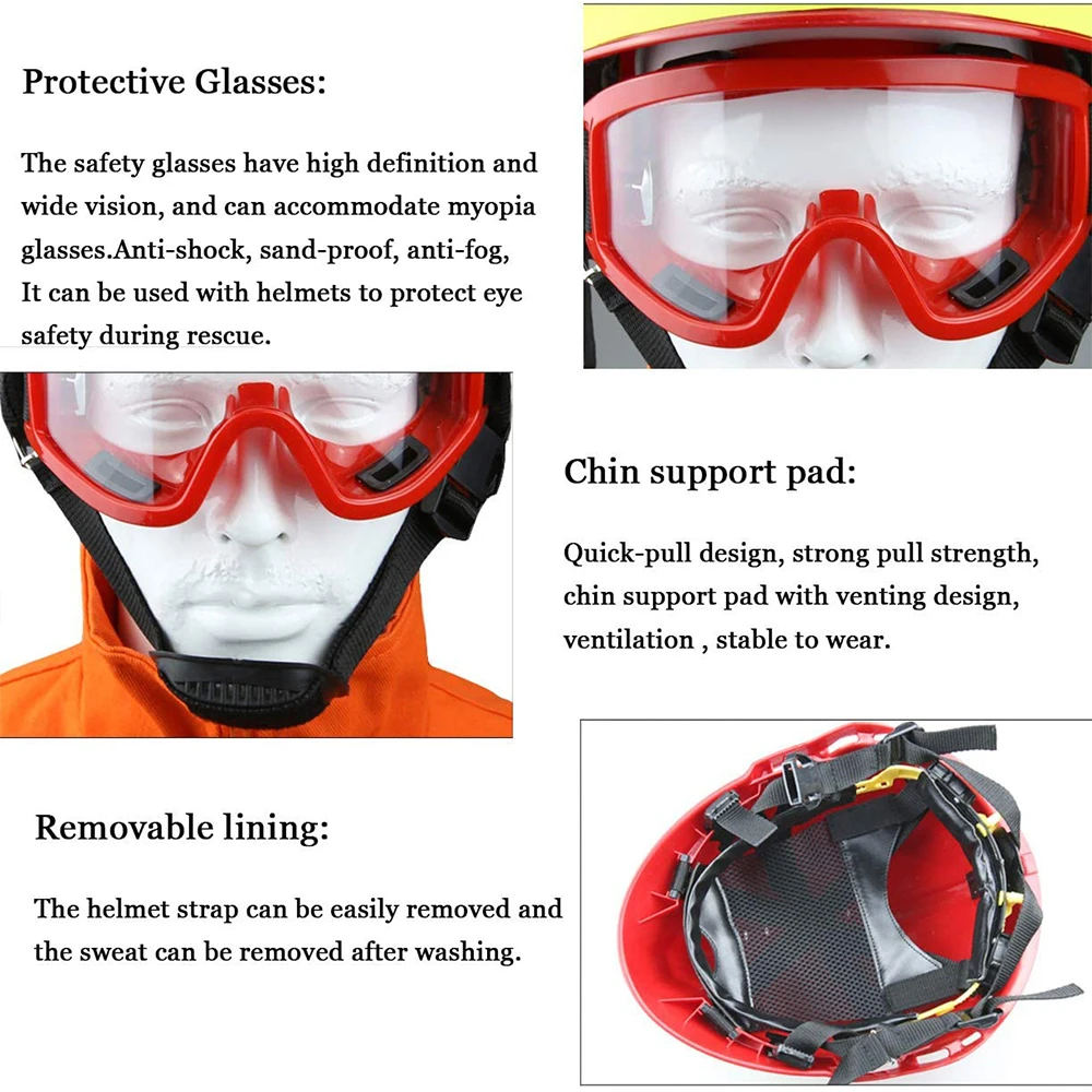 F2 Safety Rescue Helmet Emergency Rescue Fire ABS helmet   Firefighter Protective Helmet