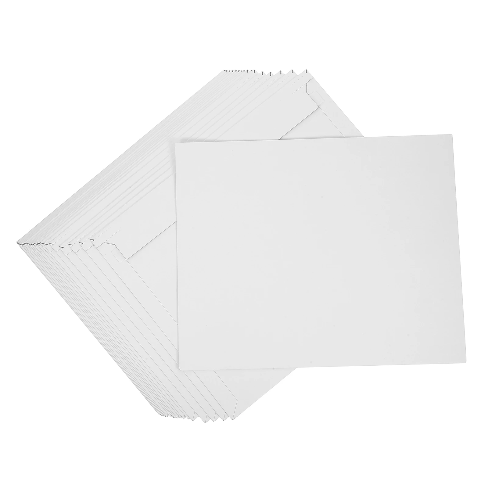 20pcs Flat Cardboard Mailers Self Sealing Document Envelopes For Shipping Files Rigid Packaging Folder Mailing Bags