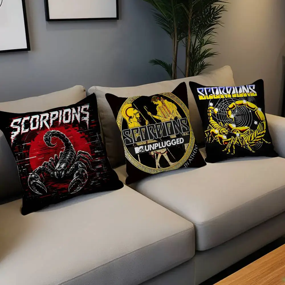 Hard Rock Band S-Scorpions Maple Design Cushion Cover Happy Autumn Harvest Decor Holiday Decorati Pillow Cover