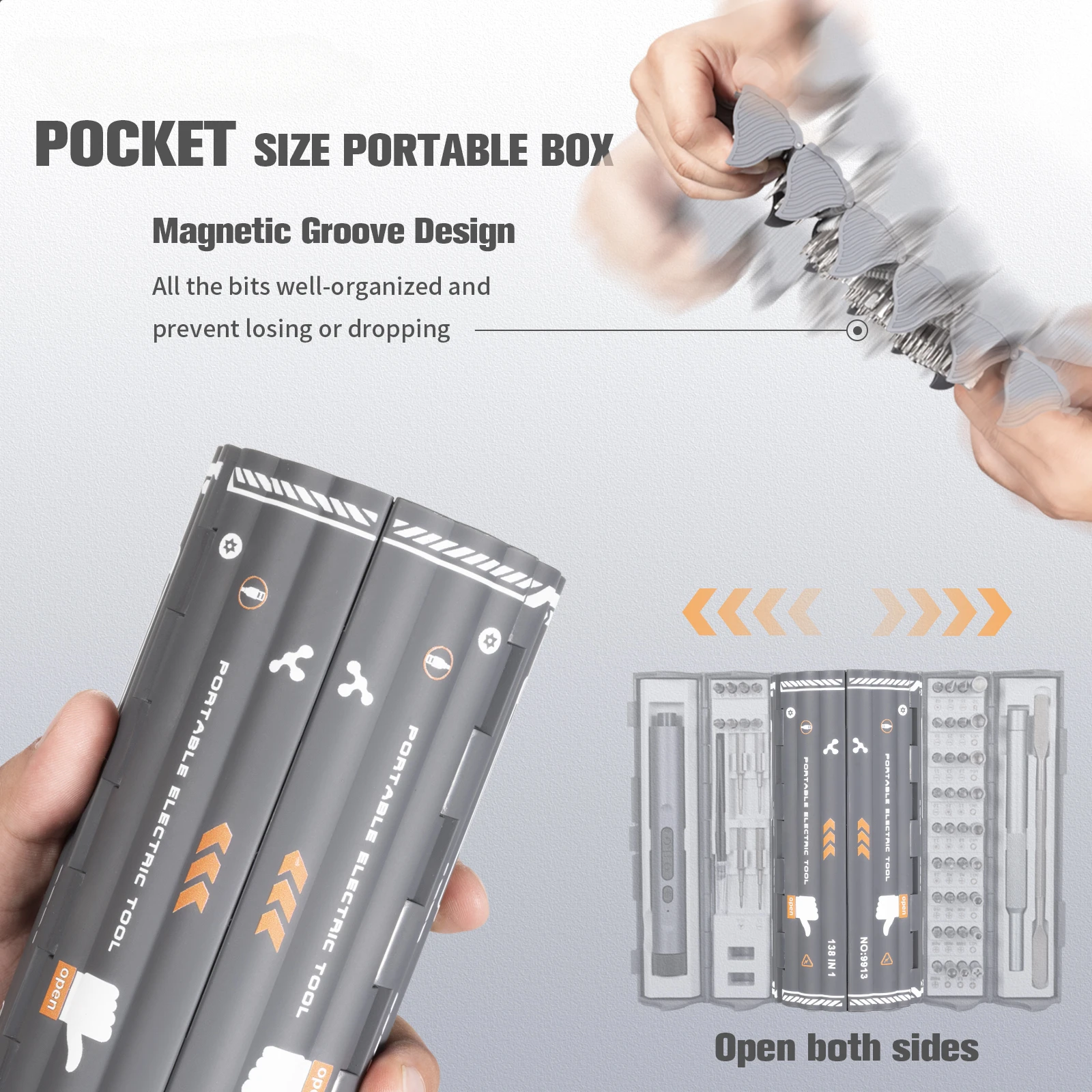 138 in 1 Precision Electric Screwdriver Set Magnetic Bits Cordless House Power Tool Kit iPhone PC Watch Professional Repair Tool
