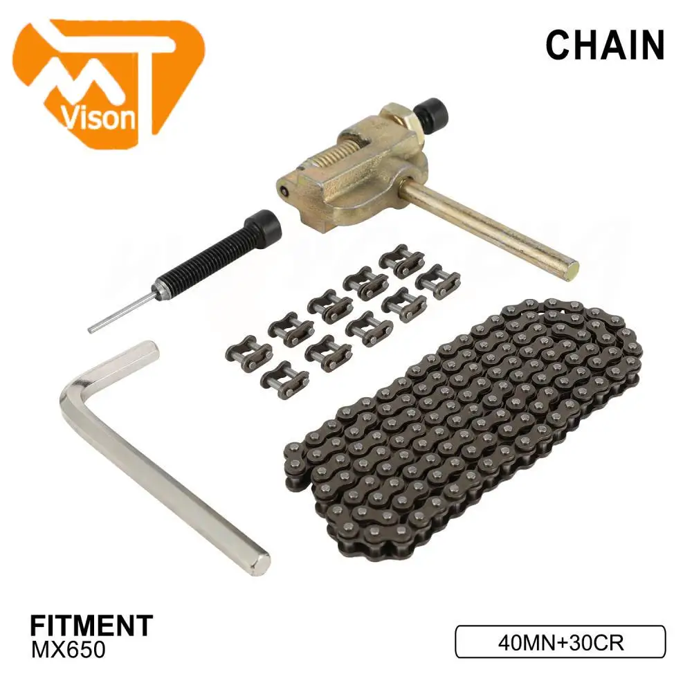 Chain Kit Set Motorcycles Accessories Chain Buckle Ring Link Breaker Guide Kit For MX650 MX 650 Dirt Bike Alloy Steel Motor Part