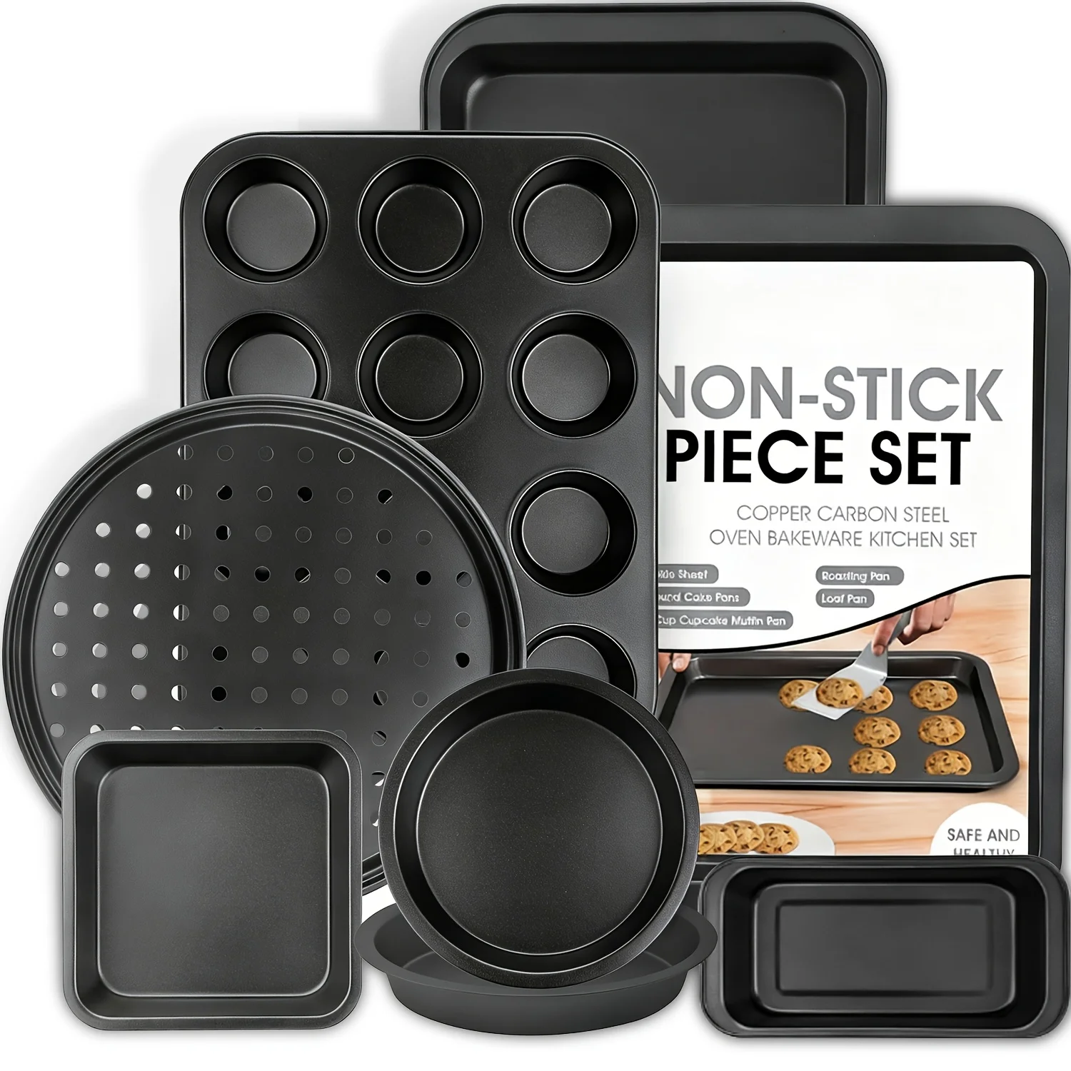 8Pcs Bakeware Pan S…