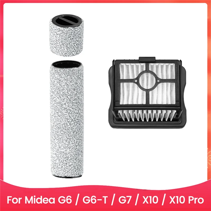 AB15-Rollenbürste und Filter Ersatzteile für Midea G6 G6-T G7 X10 X10 Pro Staubsauger Zubehör Ersatz