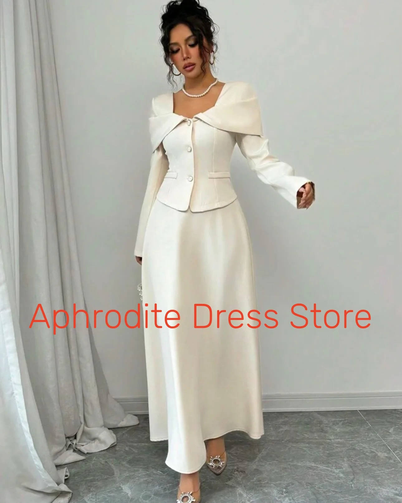 Customized Graceful Jersey Buttons Evening Dresses High Quality Long Sleeves Cocktail Dress Custom Size Bespoke Occasi