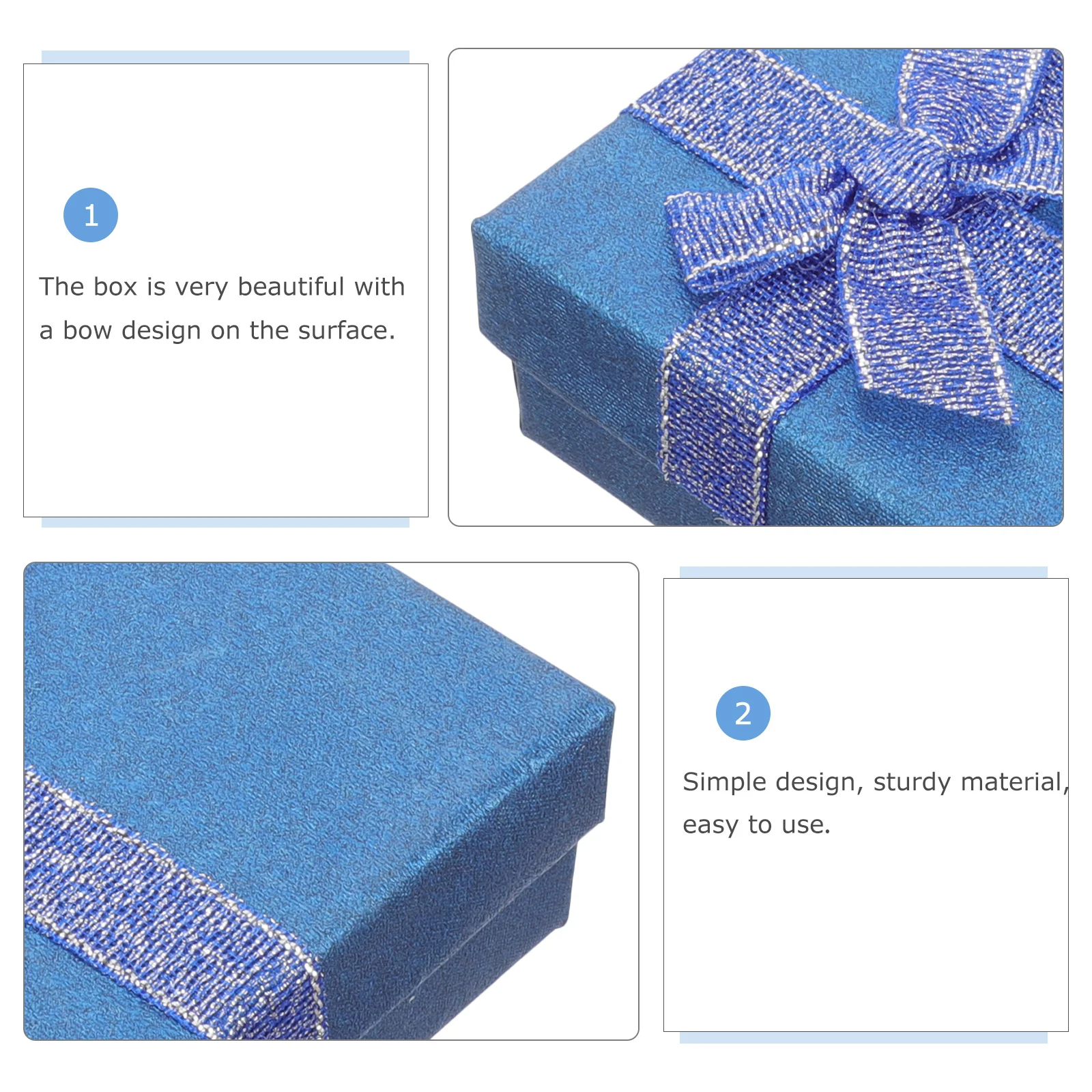 

6 Pcs Jewelry Packaging Box Wedding Gift Boxes Storage Six Colors Case Ring Cases