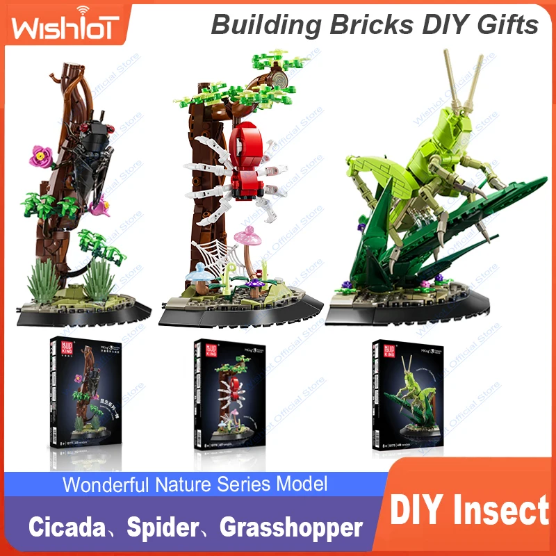 

Строительные блоки MOC, модель шракузы/Ant/Cicada/паука, новая серия насекомых, природа, собранные украшения, кирпичи с животными, детский подарок, игрушки «сделай сам»