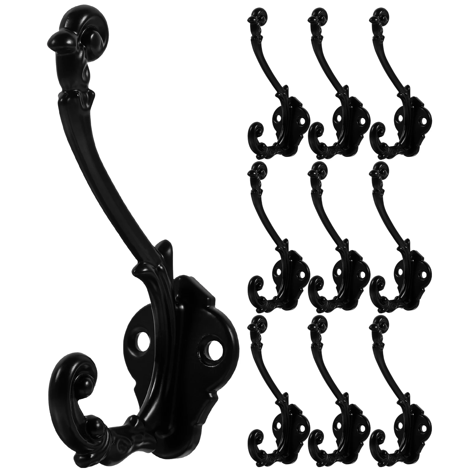 

10 Pcs Hook Coat Wall Hanging Hooks Mounted Key Decor Rack Decorate